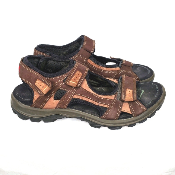 27) ECCO Hiking Sandals Anatomical Wave Footbed Sz. 43 US 10 - Picture 3 of 6